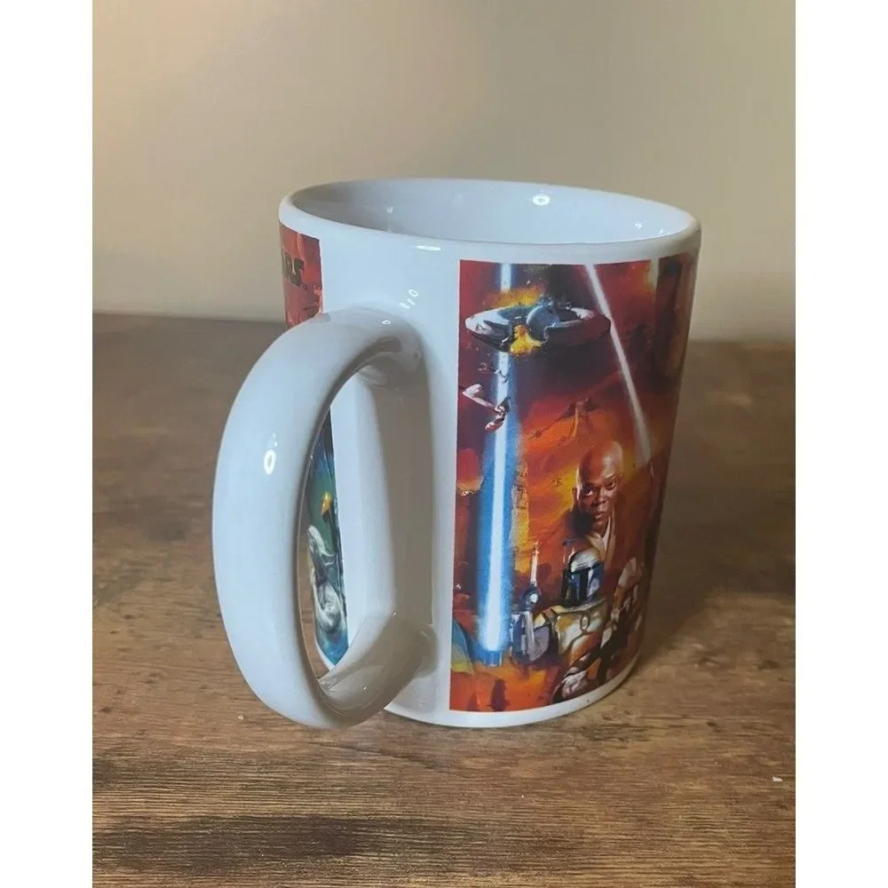 Star Wars Coffee Mug Collectible Character Collage Obi-Wan Yoda Anakin Episode 1